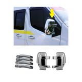 ACK Dizayn RENAULT MASTER 2010+ ARACA ÖZEL KROM AYNA KAPAĞI + KAPI KOL SETİ PASLANMAZ ABS