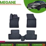 Ack Dizayn Renault Megane 4 2016+ Araca Özel 4d Havuzlu Paspas Takımı (Karbon) - Siyah