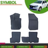 Ack Dizayn Renault Symbol 2013+ Araca Özel 4d Havuzlu Paspas Takımı (Karbon) - Siyah