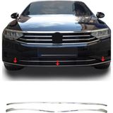 Ack Dizayn Volkswagen Passat B8 2015-2019 Krom Ön Tampon Çıtası 3pcs Paslanmaz Çelik