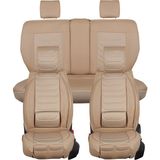 Ack peugeot 307 Uyumlu Lüks Deri Oto Koltuk Kılıfı Ön/arka 5li Set Anka Seri (Bej)