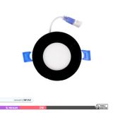 ACK Sıva Altı Yuvarlak LED Panel Armatür Siyah Gövde 6500K Beyaz Işık 3W AP01-00331