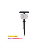 ACK Solar Pc Led Kazıklı Çim Armatürü Güneş Enerjili Bahçe Duvar Aydınlatması Amber Işık 2 Kademe AG60-01881