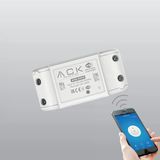 Ack Wifi Röle Akıllı Anahtar Switch Wi-Fi İle Uzaktan Smart Kontrol 90-230V 10A Ip20