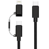 ACL 2in1 USB Type C 60W Hızlı Şarj PD Kablosu Type C kablo çift taraflı type c samsung uyumlu kablo iphone uyumlu