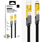Acl 4 In 1 Usb+C Type C To Lightning Şarj Kablosu, Metal Başlık Sağlam Kopmaz Kablo 100 W Pd Hızlı Şarj Ios Typec USB