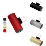 Acl Acpt-05 Type-C’den Type-C Kulaklık ve Şarj Aparatı Dönüştürücü Çevirici - Krem
