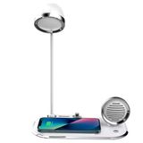 ACL AW6 3'ü 1 Arada Kablosuz Şarj Masa Lamba Gümüş Bluetooth Hoparlör