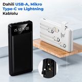 ACL PW-82 10.000 mAh Çoklu Şarj Kablolu Hızlı Siyah Powerbank