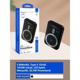 Acl PW103 5000 Mah 22.5 W Kablosuz Taşınabilir Hızlı Şarj Powerbank - Gri