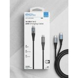 ACL USB-C to C Şarj Kablosu 3A 60W, 2 Metre, ACK-102 | Örgülü Kablo, Alüminyum Konnektör, 10.000+ Bükülme Ömrü