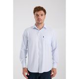 Aclub AC10095 Oxford Pamuk Karışımlı Regular Fit Açık Mavi Klasik Yaka Erkek Desenli Gömlek