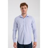 Aclub AC10096 Oxford Pamuklu Slim Fit Mavi Klasik Yaka Erkek Düz Gömlek