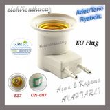 Acmakapamalı E27 Duylu Fıs Duylu Ampul Takılabılen Fıs Prızı Anahtarlı Duy Prızı