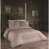 Acme 3D Aden 6 Parça Lüks Yatak Örtüsü - Cappuccino - 230 x 250 cm