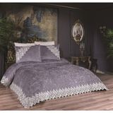 Acme 3D Aden 6 Parça Lüks Yatak Örtüsü - Gri - 230 x 250 cm