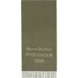 Acne Studios Yeşil Kadın Yün Atkı - Koyu Yeşil - Standart