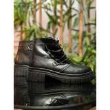 Aco Kadın Bot Kışlık Bot Tırtıklı Bot Yüksek Taban Bot Günlük Bot Kısa Bot Boots Siyah