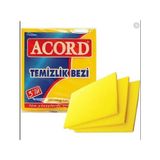 Acord 3'lü Temizlik Bezi 35X40 cm Sarı Renk Çok Amaçlı Kullanım için Ergonomik Tasarım