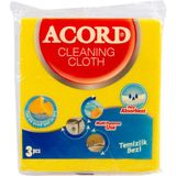 Acord Temizlik Bezi 3'lü Sarı Yüksek Emicilik Özelliği ile Çok Amaçlı Kullanım İçin İdeal