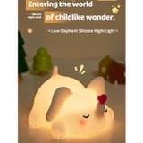 Acornia Love Elephant Silikon Gece Lambası