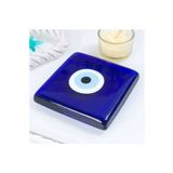 Acousticworld Dekoratif Nazar Boncuklu Cam Kapak, Banyo Gider Süsü 10x10 Cm