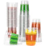 AcpopbM Futbol Kupaları, 100'lü Paket 12oz Futbol Tek Kullanımlık Bardaklar Futbol Plastik Bardaklar Bagaj Kapağı Etkinlikleri Futbol Partisi Malzemeleri için Drinkware Süslemeleri