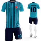 Acr Giyim - Brush Modeli - Kişiye Özel Futbol Forması Takımı - Mavi - 2XL