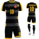 ACR Giyim - Defter - Kişiye Özel Futbol Forması Takımı - 13 - 14 Yaş - Sarı - Siyah