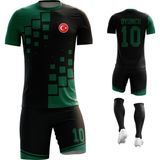 Acr Giyim Dijital Kişiye Özel Futbol Forması Takımı - 7 - 8 Yaş - Koyu Yeşil