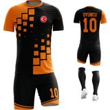 Acr Giyim Dijital Kişiye Özel Futbol Forması Takımı - XL - Turuncu - Siyah