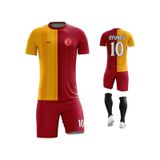 Acr Giyim Kişiye Özel Futbol Forması - Dizayn : Sarı - Kırmızı Çok Renkli