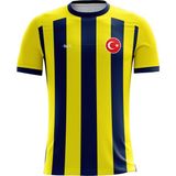ACR Giyim Kişiye Özel Futbol Forması, Hediyelik Forma Tek Üst Sarı Lacivert 2020 Modeli - Sarı - Lacivert - 3XL