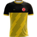ACR Giyim Kişiye Özel Futbol Forması, Hediyelik Forma Tek Üst Waves Modeli - Sarı - Siyah - XL