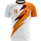 ACR Giyim Kişiye Özel Futbol Forması Şimşek Modeli Hediye İçin Uygun Tasarım - Turuncu - 11 - 12 Yaş