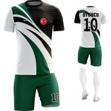 ACR Giyim - Lale - Kişiye Özel Futbol Forması Takımı - 3 Yaş - Yeşil - Siyah