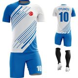Acr Giyim Rüzgar Kişiye Özel Futbol Forması Takımı - 7 - 8 Yaş - Mavi
