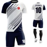 Acr Giyim Rüzgar Kişiye Özel Futbol Forması Takımı - Lacivert