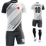 Acr Giyim Rüzgar Kişiye Özel Futbol Forması Takımı - XL - Gri