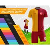 Acr Giyim - Sarı Kırmızı 19 - Kişiye Özel Futbol Forması Takımı - XL - Sarı - Kırmızı