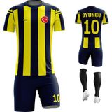 Acr Giyim - Sarı Lacivert 19 - Kişiye Özel Futbol Forması Takımı - Sarı - Mavi