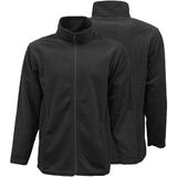 ACR Giyim Siyah Bato Yaka Tam Fermuarlı ve Cepli Outdoor Polar Ceket - 3XL