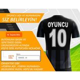 Acr Giyim - Siyah Beyaz 19 - Kişiye Özel Futbol Forması Takımı - 2XL