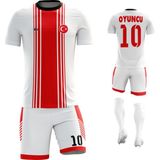 ACR Giyim - Sütun - Kişiye Özel Futbol Forması Takımı - 11 - 12 Yaş - Kırmızı