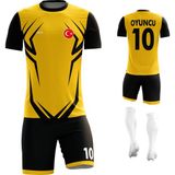 ACR Giyim - Taç - Kişiye Özel Futbol Forması Takımı - 11 - 12 Yaş - Sarı
