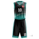 ACR Giyim Tekstil Forma Baskı Basketbol Forması Kişiye Özel Basketbol Forması Alt Üst Takım Hediyelik Forma B2402 Turkuaz Siyah