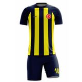 ACR Giyim Tekstil Forma Baskı Futbol Forması Klasik Çubuklu Model - Kişiye Özel Isim Ve Numara Yazılabilir Dijital Baskı Tasarım