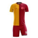 ACR Giyim Tekstil Forma Baskı Futbol Forması Sarı & Kırmızı Model - Kişiye Özel Isim Ve Numara Yazılabilir Dijital Baskı Tasarım