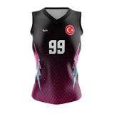 ACR Giyim Tekstil Forma Baskı Voleybol Forması Model-0001 kişiye Özel isim Ve Numara Yazılabilir Dijital Baskı Tasarım Tek Üst