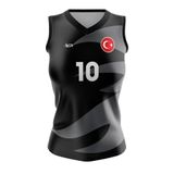 ACR Giyim Tekstil Forma Baskı Voleybol Forması Model 714 - Kişiye Özel Isim Ve Numara Yazılabilir, Dijital Baskı Tasarım Tek Üst